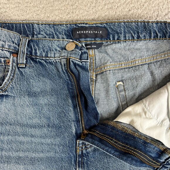 Aeropostale Barrel Jean Women 16 Wide Leg Denim Streetwear Loose Baggy 36x26 - Picture 8 of 16